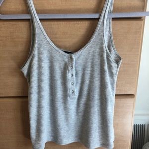 BRANDY MELVILLE Button Up Top Gray